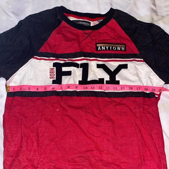 Born Fly Anytown‎ Sweatshirt Size Large Multicolor Graphic black Red White - Picture 4 of 10